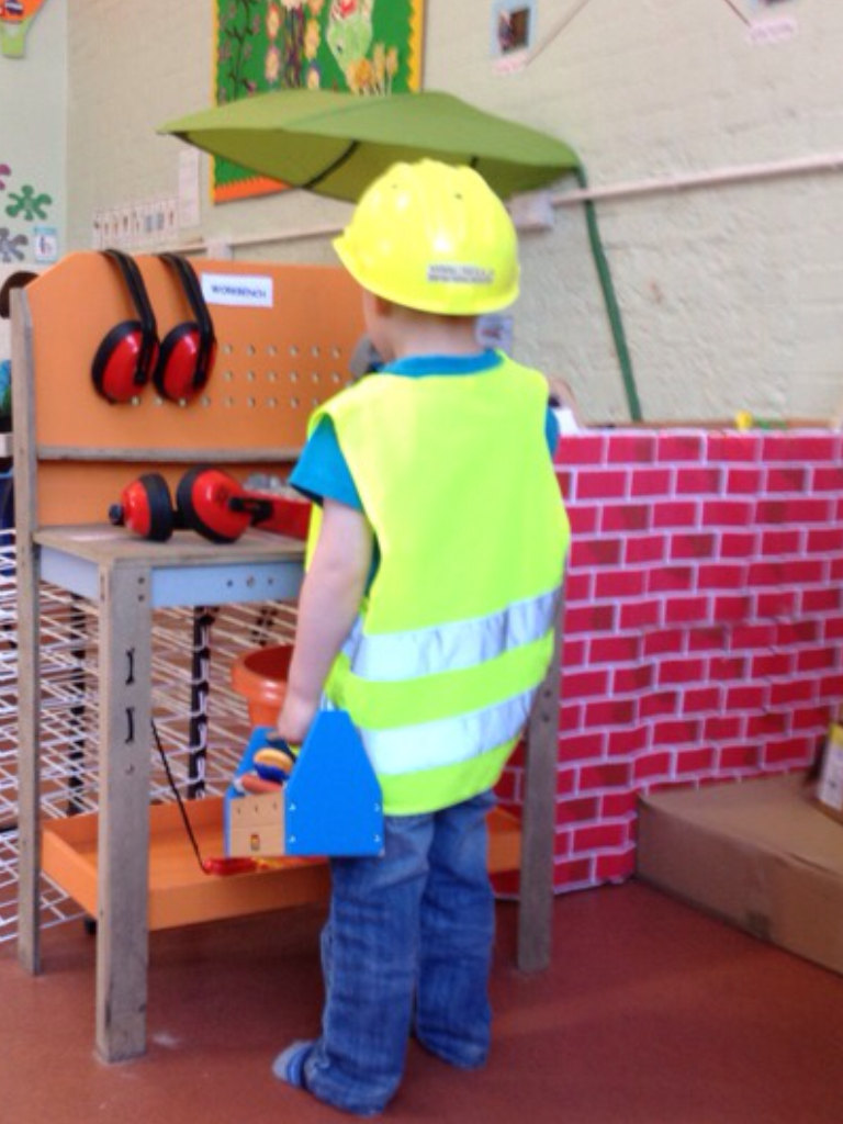 Dressing up as a builder